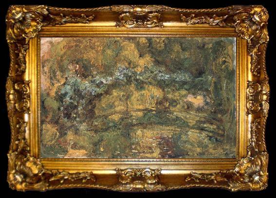 framed  Claude Monet The Foothridge over the Water-Lily Pond, ta009-2